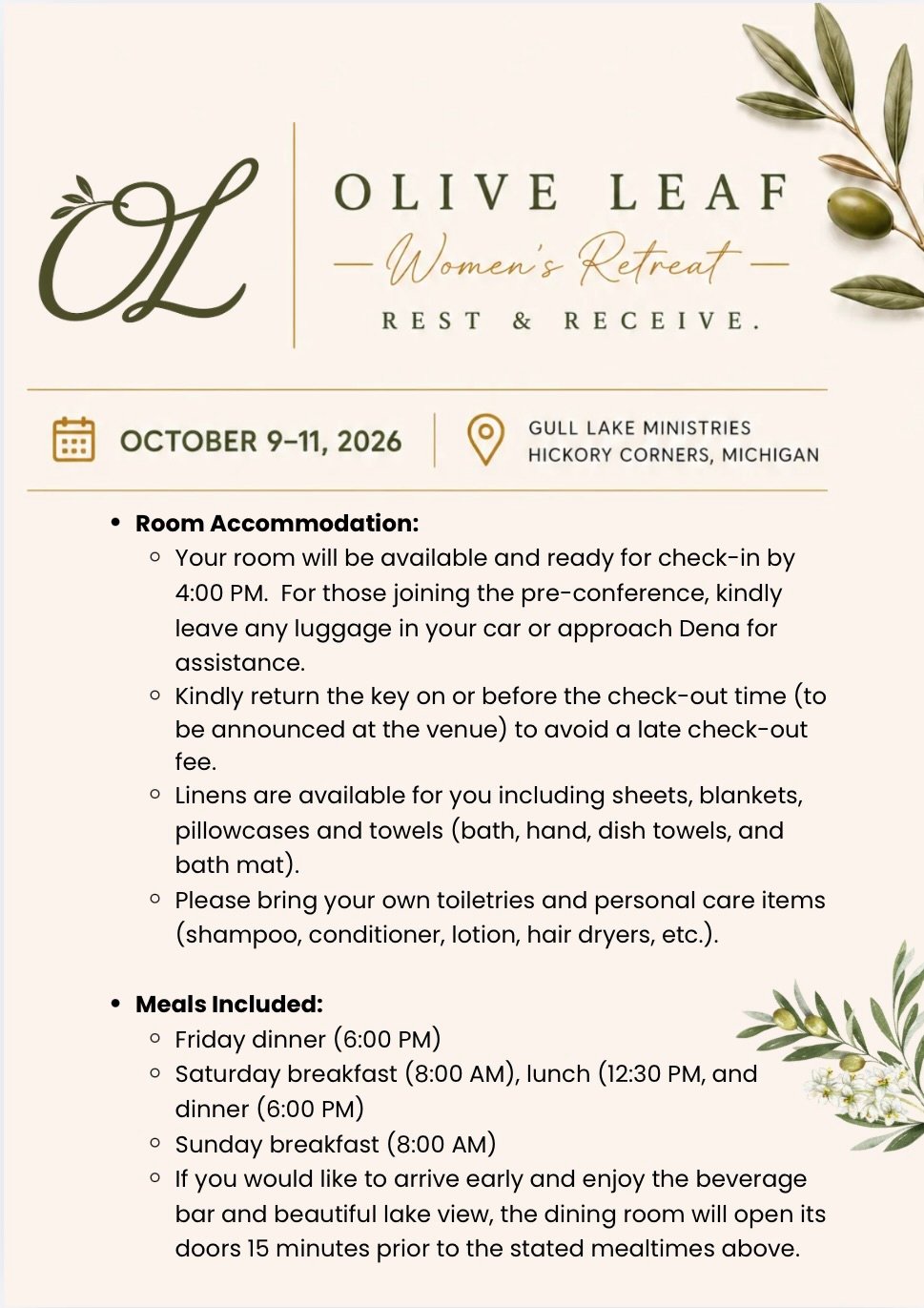 Event itinerary, page 5
