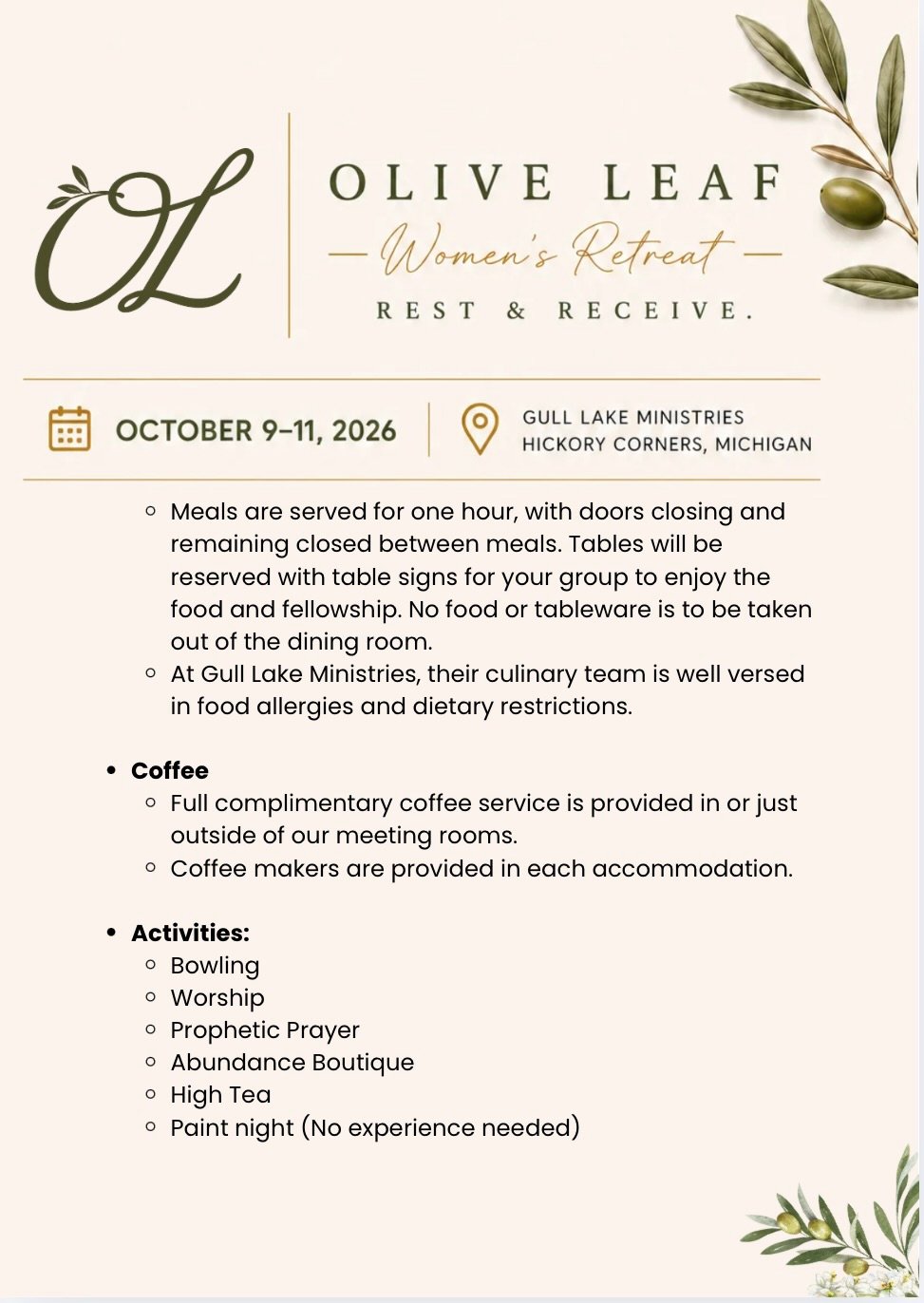 Event itinerary, page 4